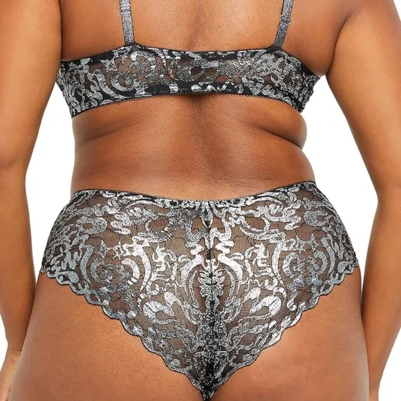 Savage X Women's Sharp Dresser Lace Brazilian Panty. Size S - Picture 3 of 7